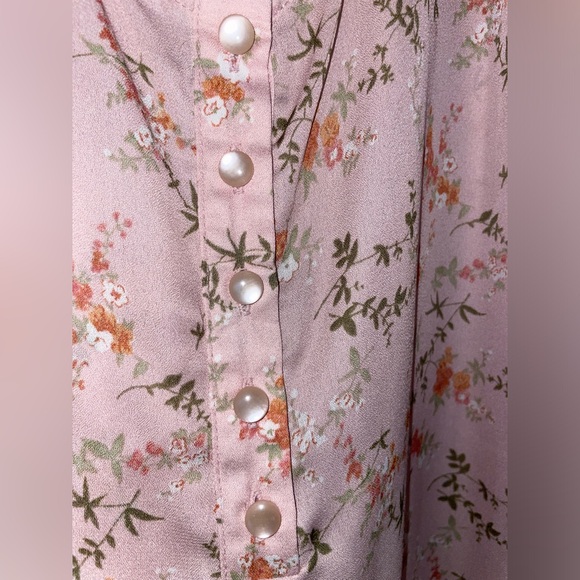 Sheer Pink Floral Blouse - Picture 3 of 5